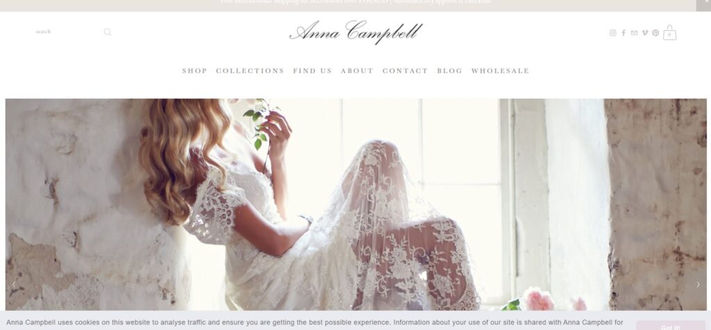 Anna Campbell Wedding Dress Designer Shop Melbourne