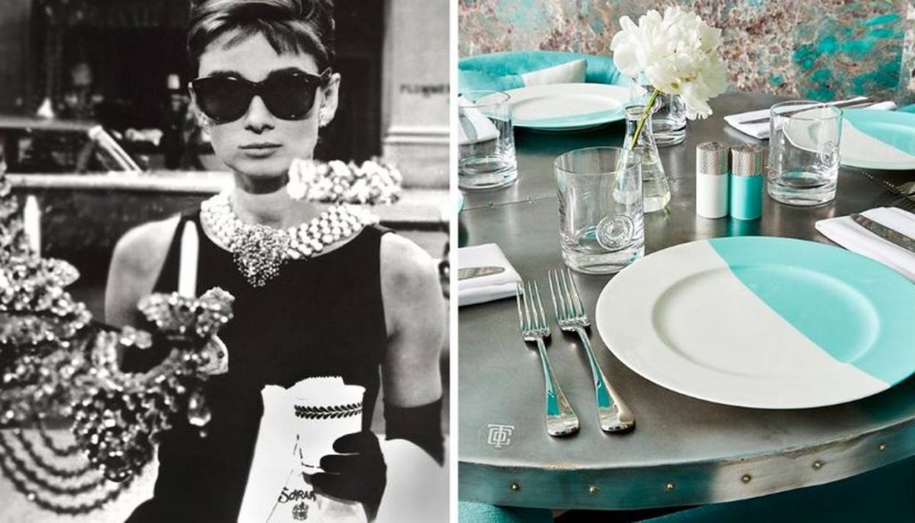 breakfast at tiffanys plates and cuttlery