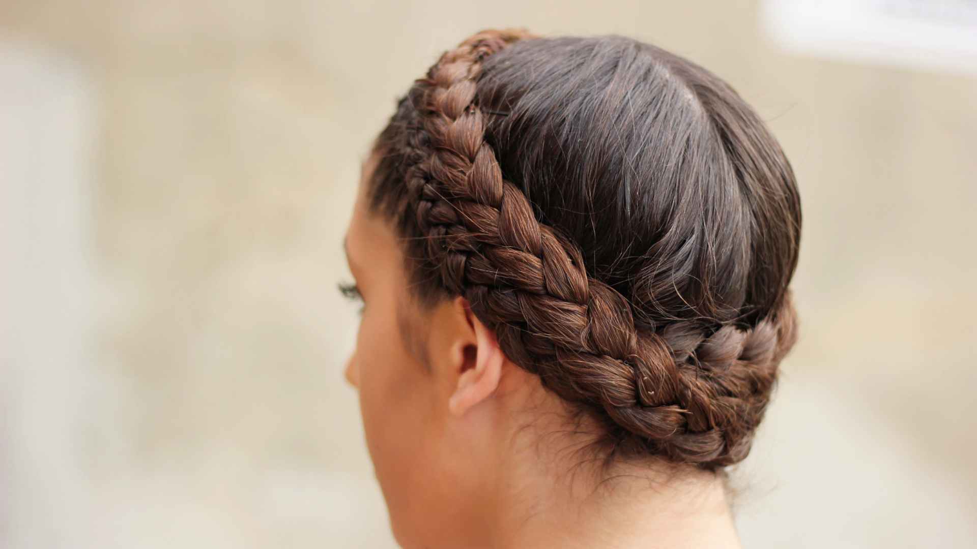 bridal hairstyle braided crown