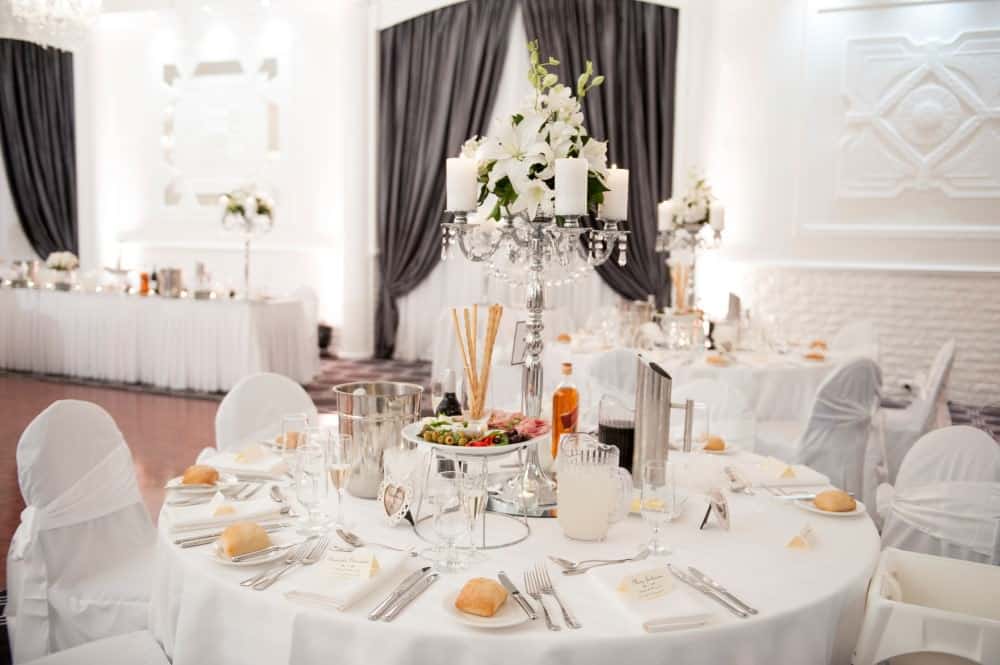 table centerpiece wedding venue