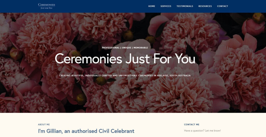 Ceremonies Just For You Wedding Celebrants Adelaide