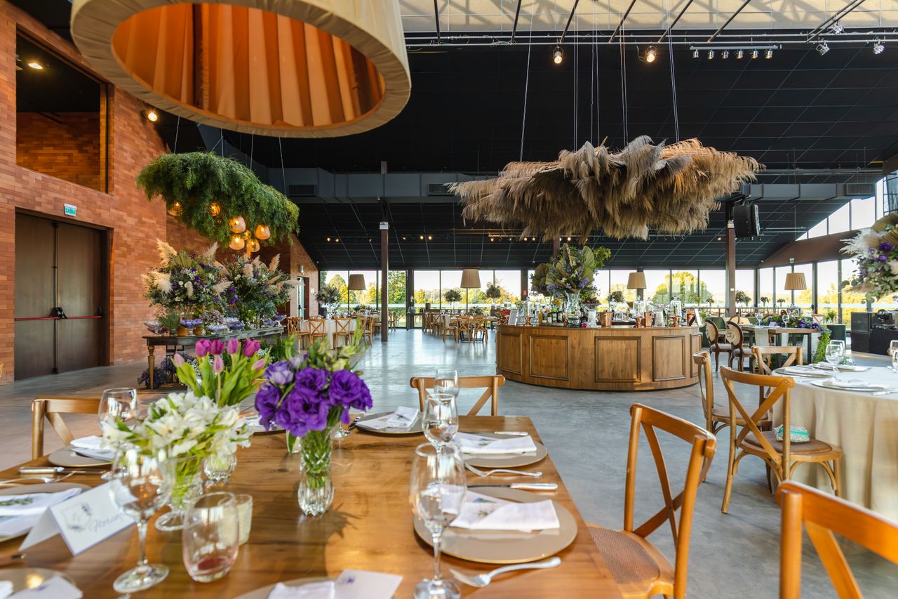 Customised warehouse wedding reception showing the creative possibilities of dry-hire venues