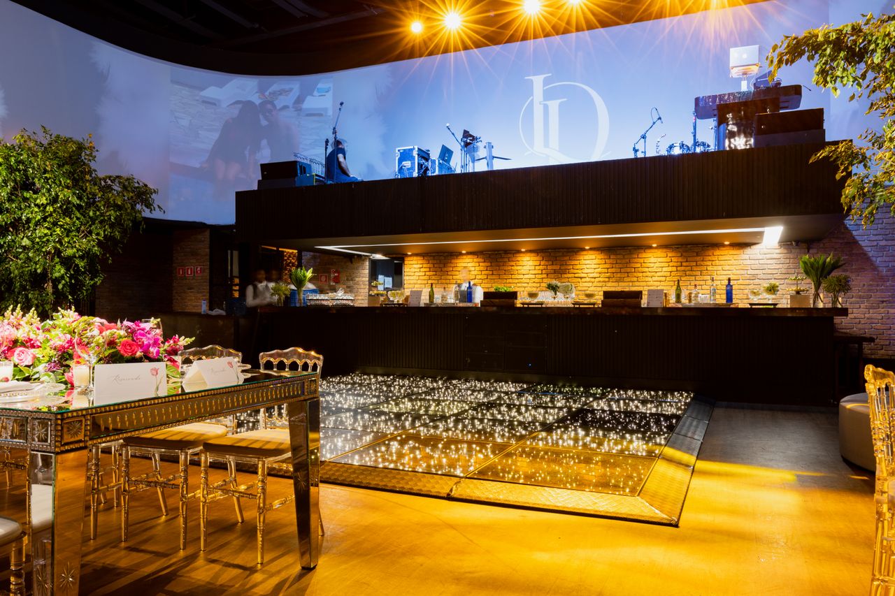 custom wedding lighting feature for reception décor