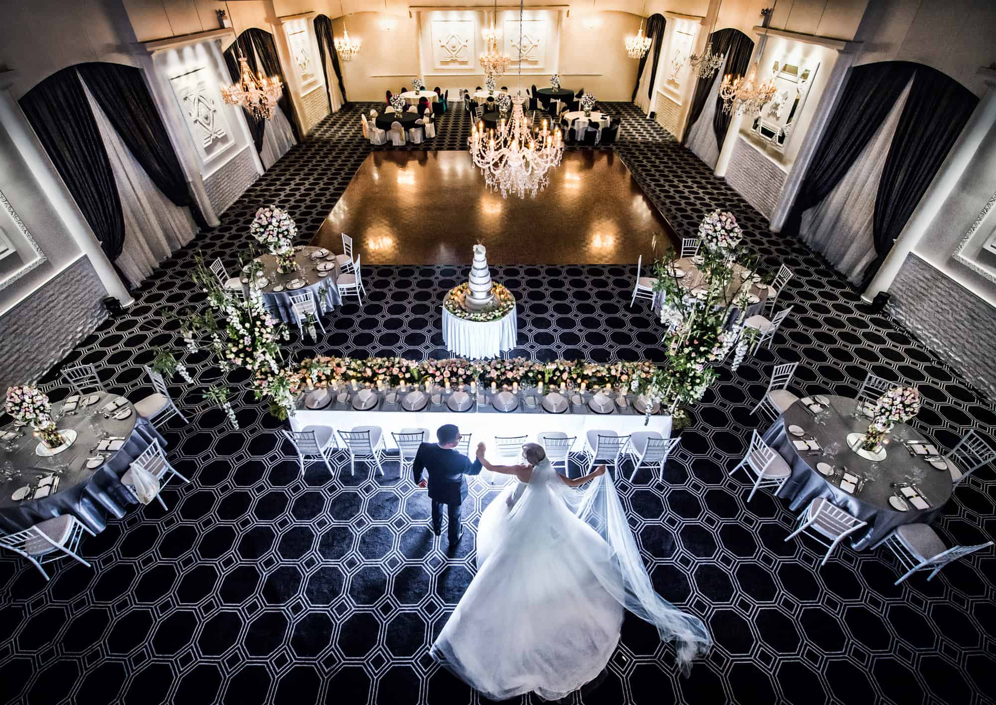 vogue ballroom bride groom