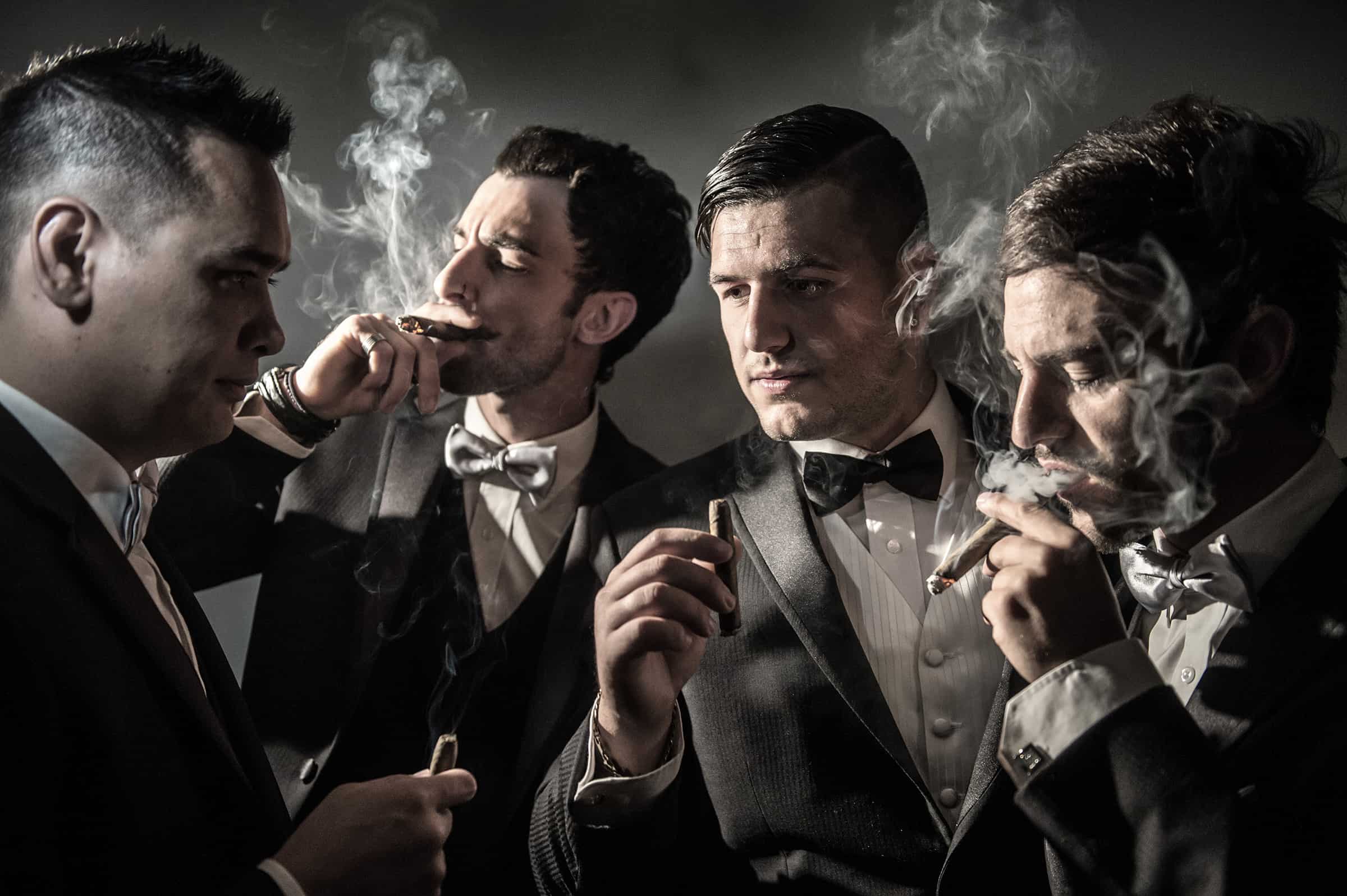 smoking cigars groomsmen melbourne weddings