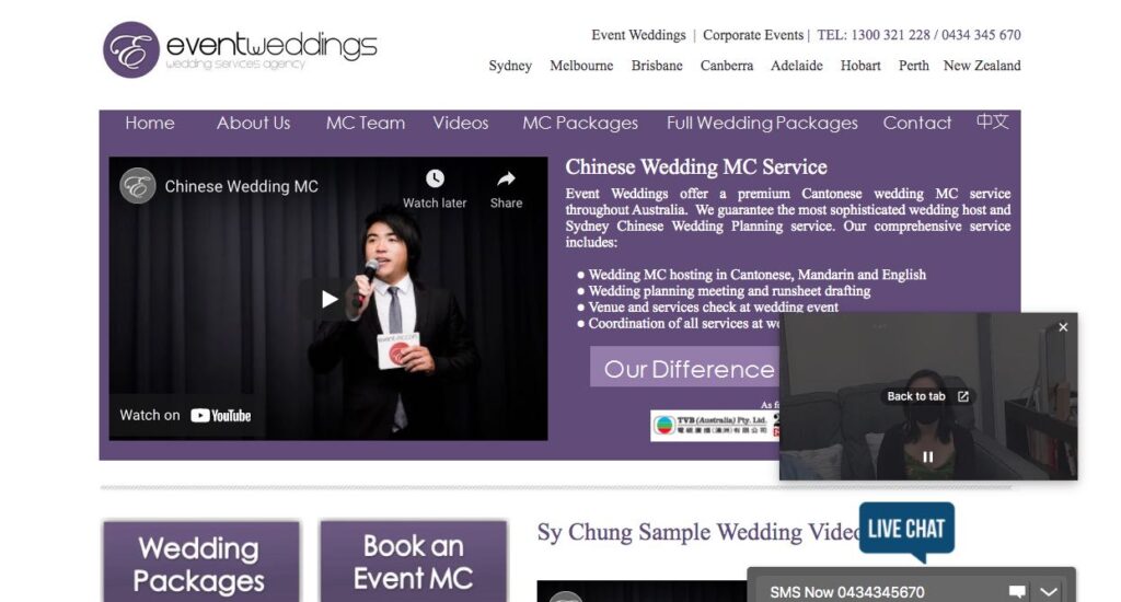 Event Weddings MC Adelaide