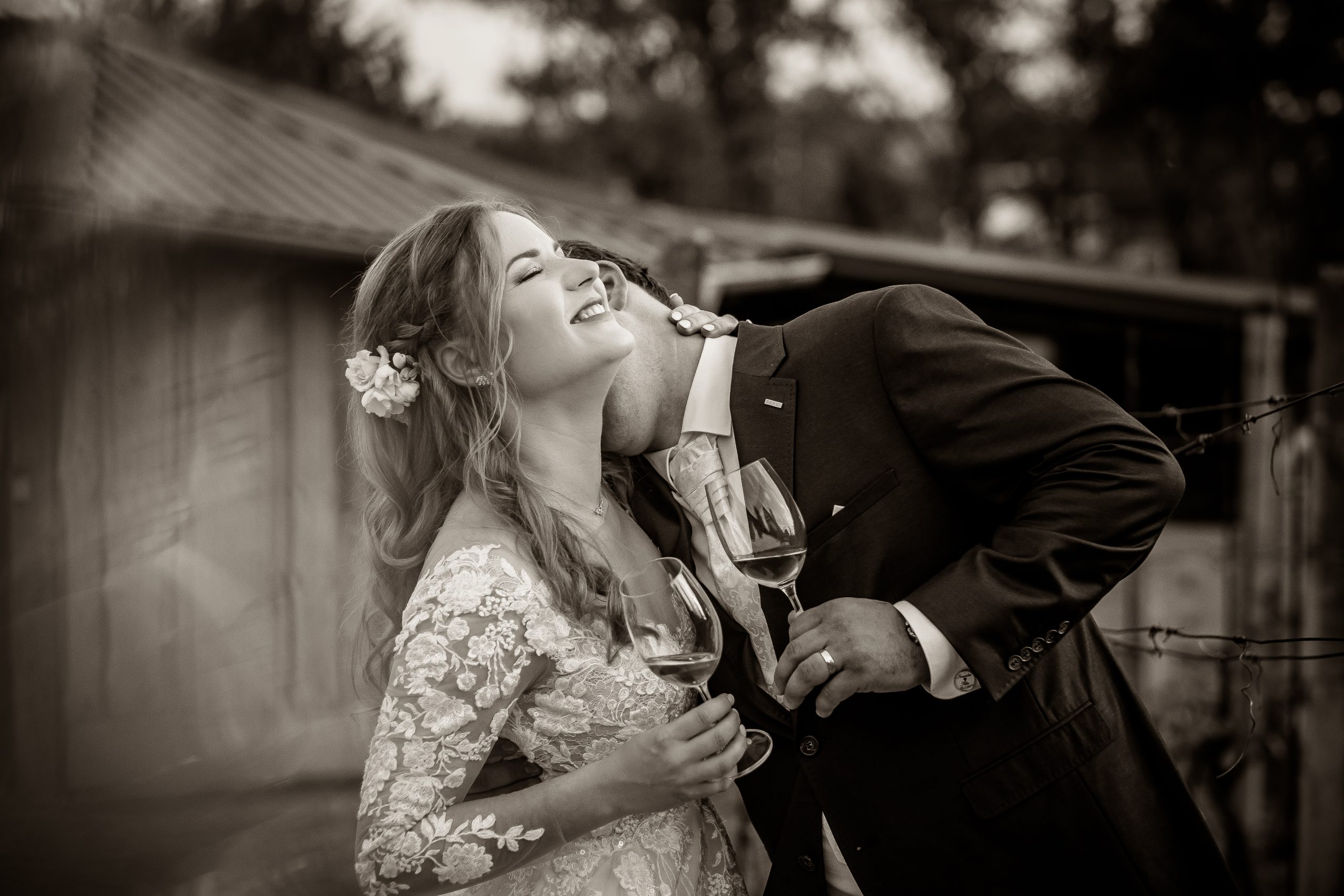 How do you get wine out of a wedding dress