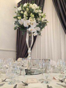white flower table setting vogue ballroom