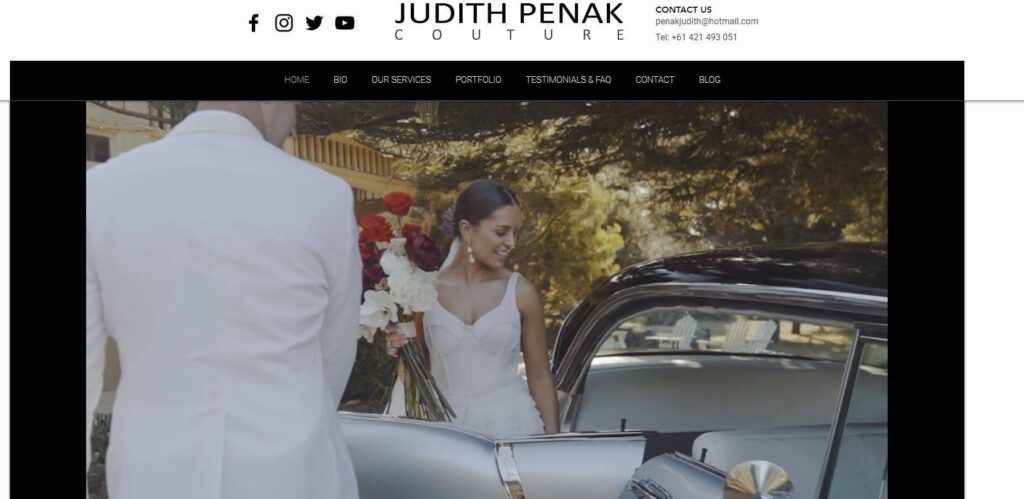 Judith Penak Couture Wedding Dress Designer Shop Melbourne
