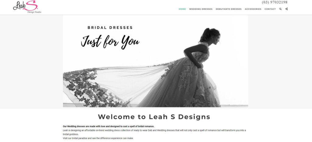Leah S Designs Wedding Dress Designer Shop Melbourne