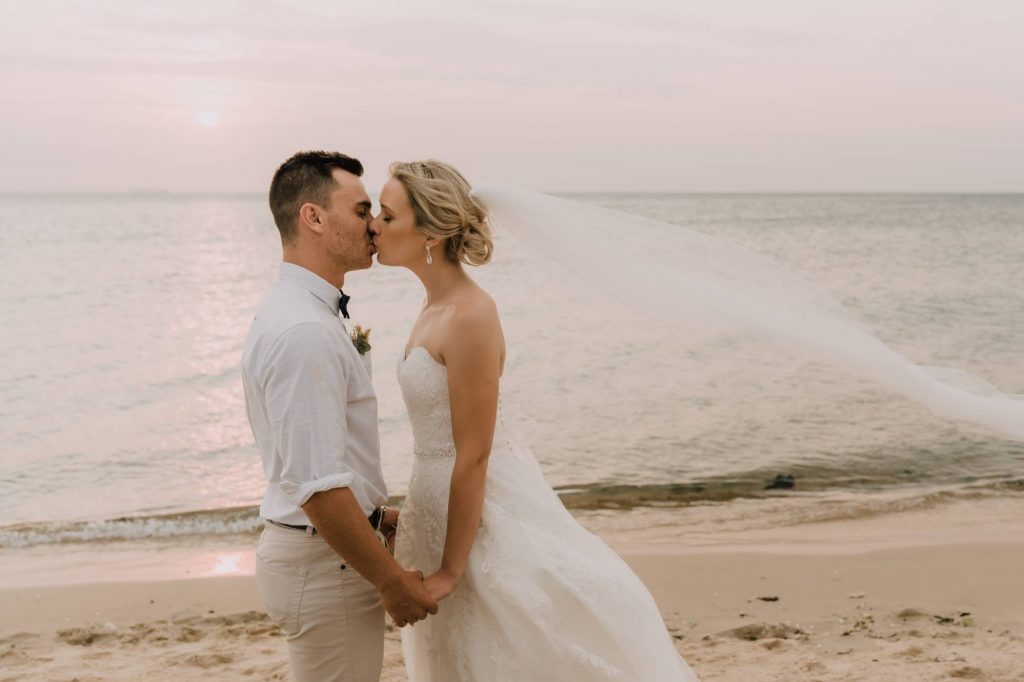 married on the beach