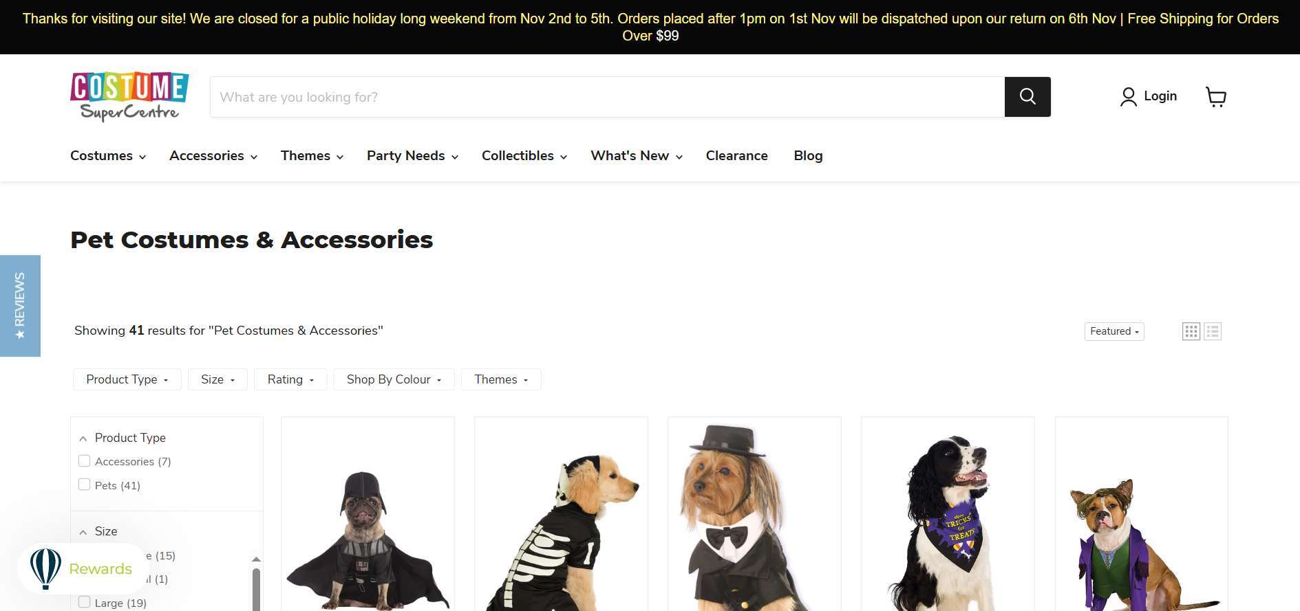 pet costume collection