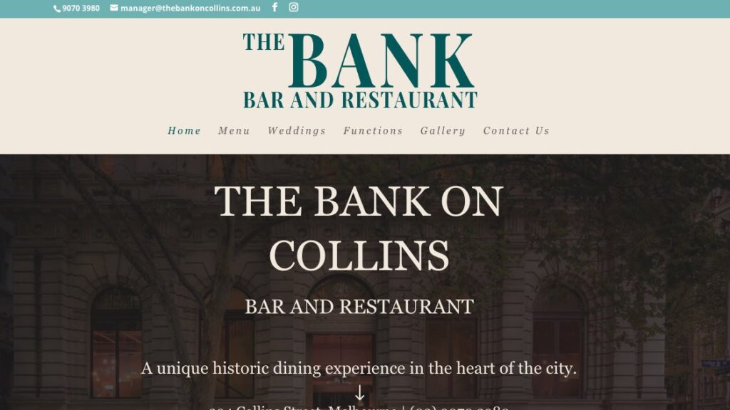 The Bank on Collins Wedding Venue Melbourne