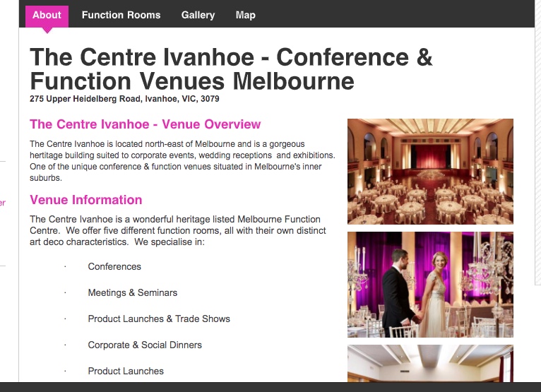 The Centre Ivanhoe Wedding Venue Melbourne