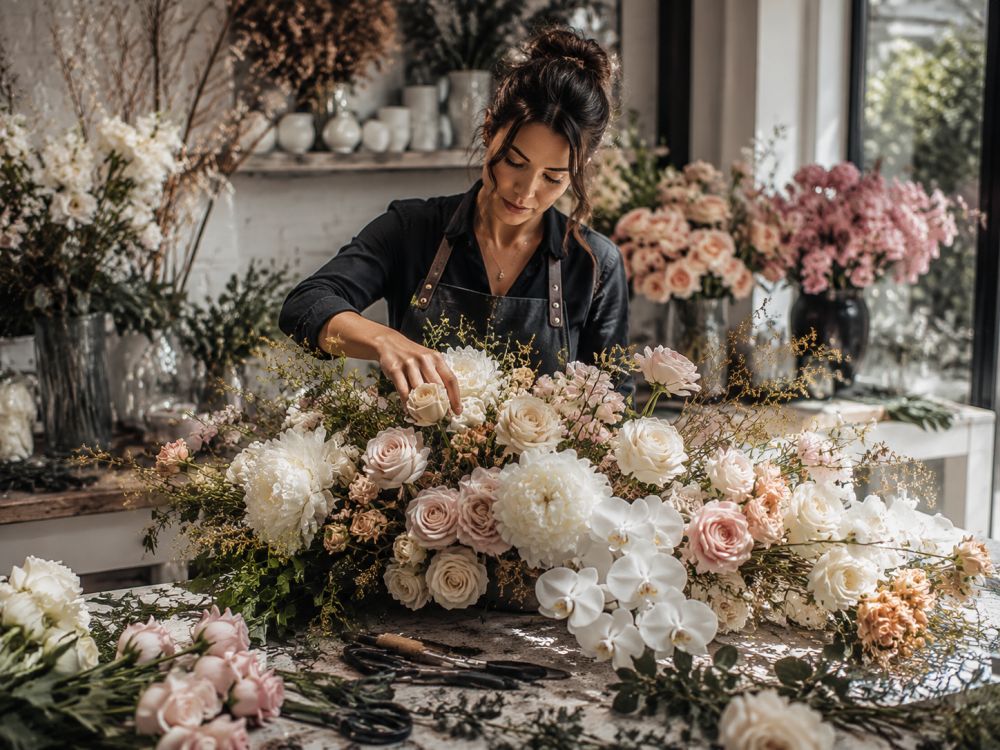 Wedding Florist Creating Custom Floral Installation Melbourne