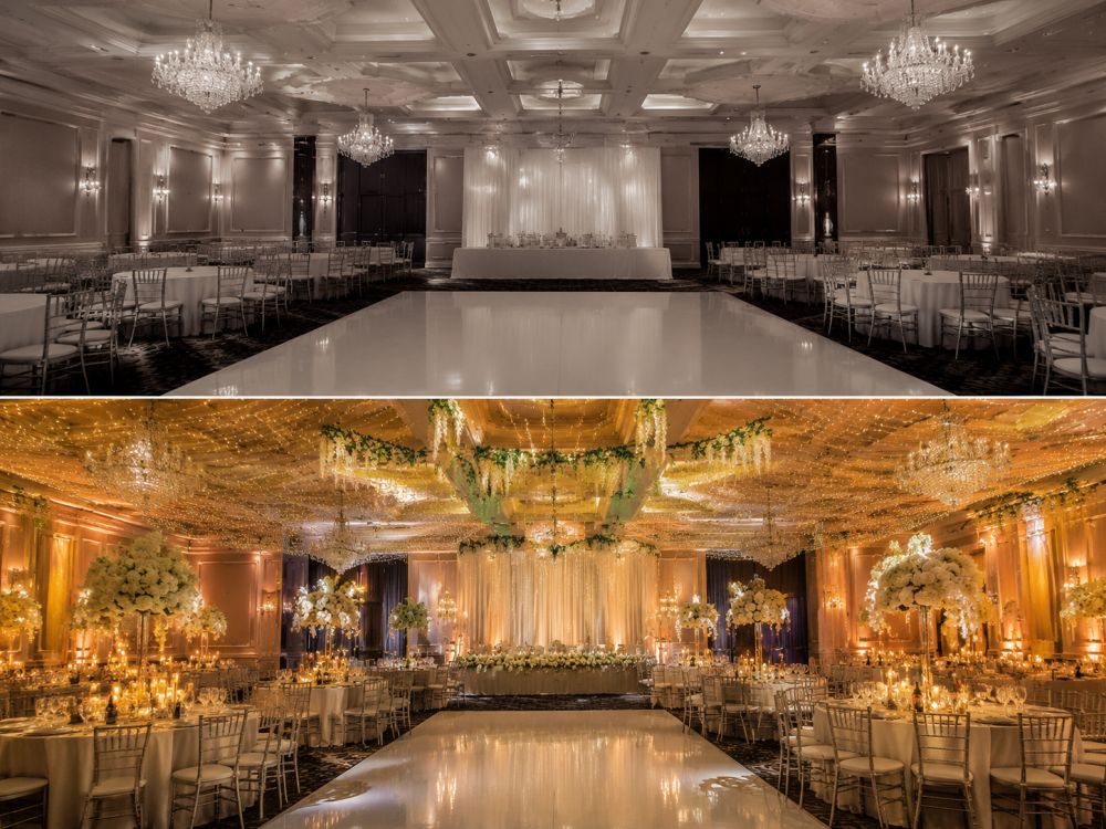 Wedding Reception Venue Transformation Through Professional Lighting