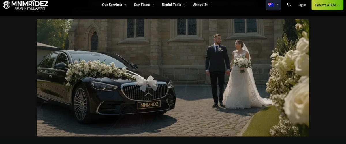 wedding banner mnmridez chauffeur
