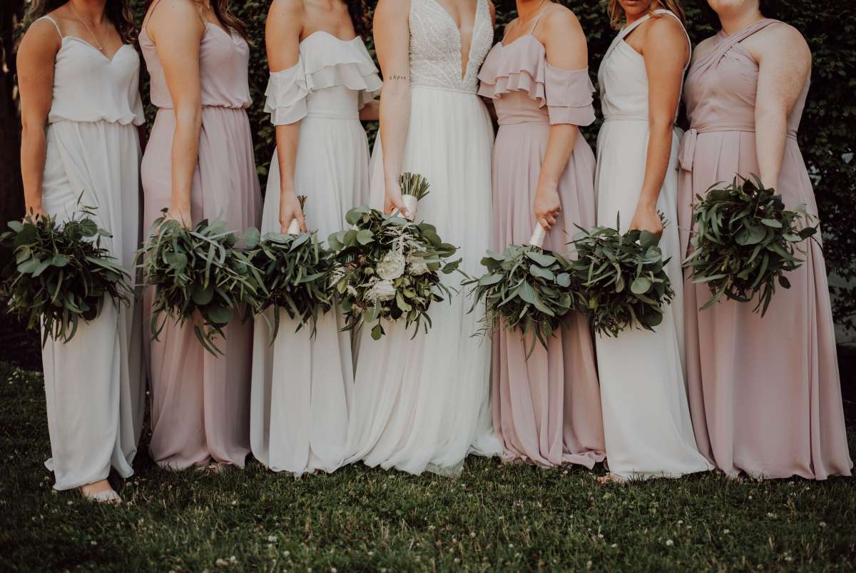 Maid of store honor and bridesmaids