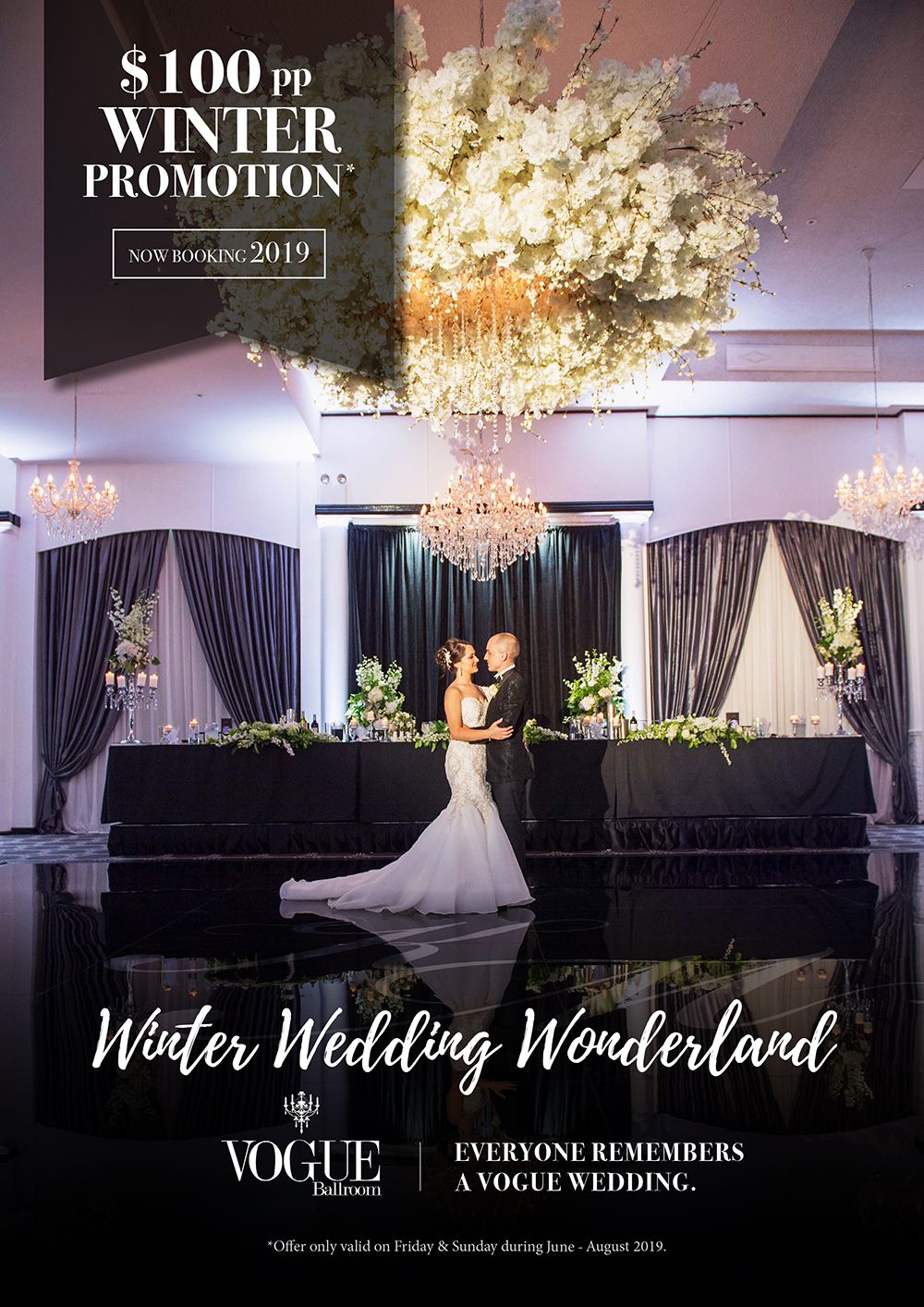 Vogue Ballroom 2018 Exclusive Offer 99pp Winter Wedding Wonderland