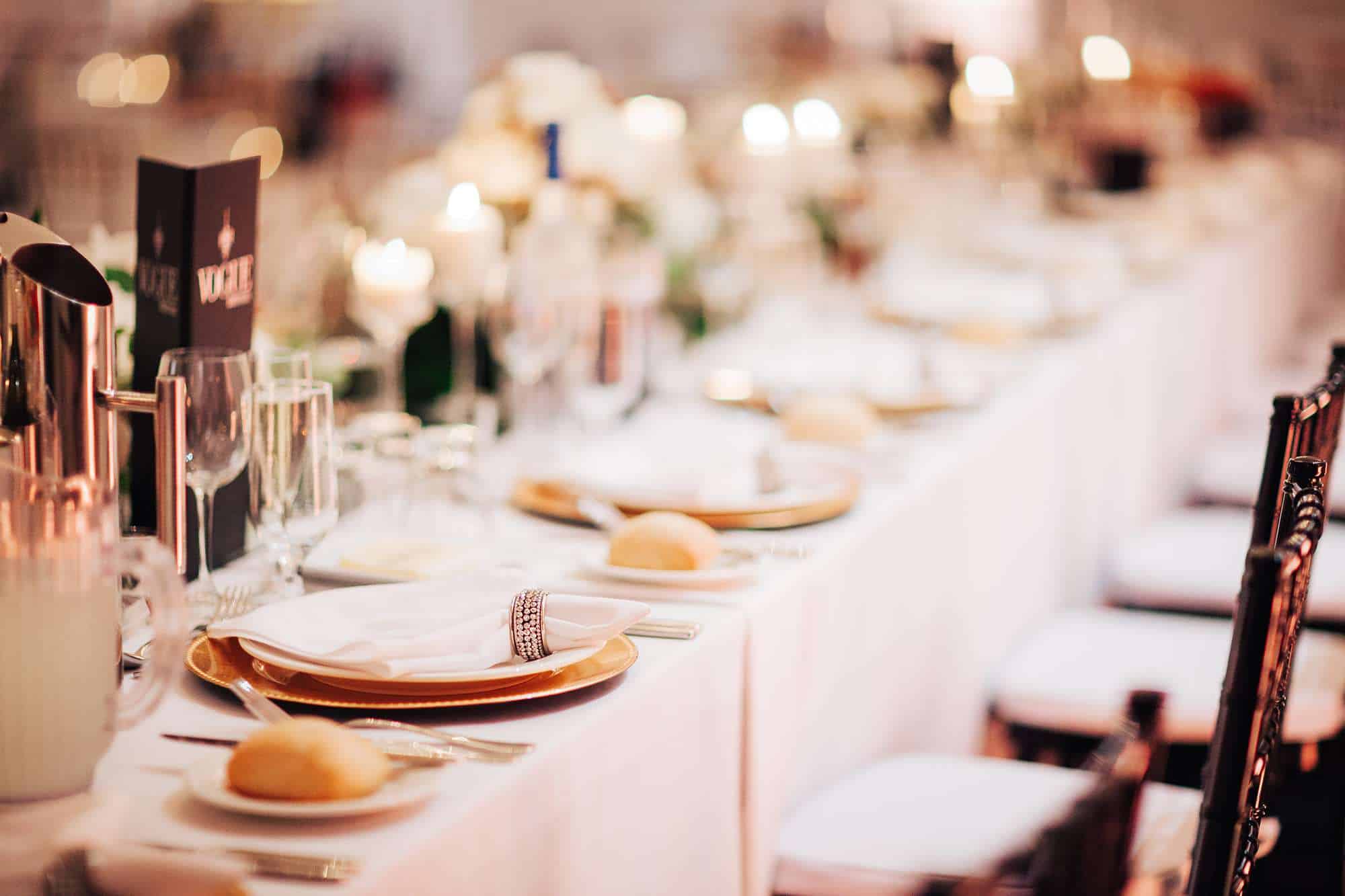 bridal table at wedding