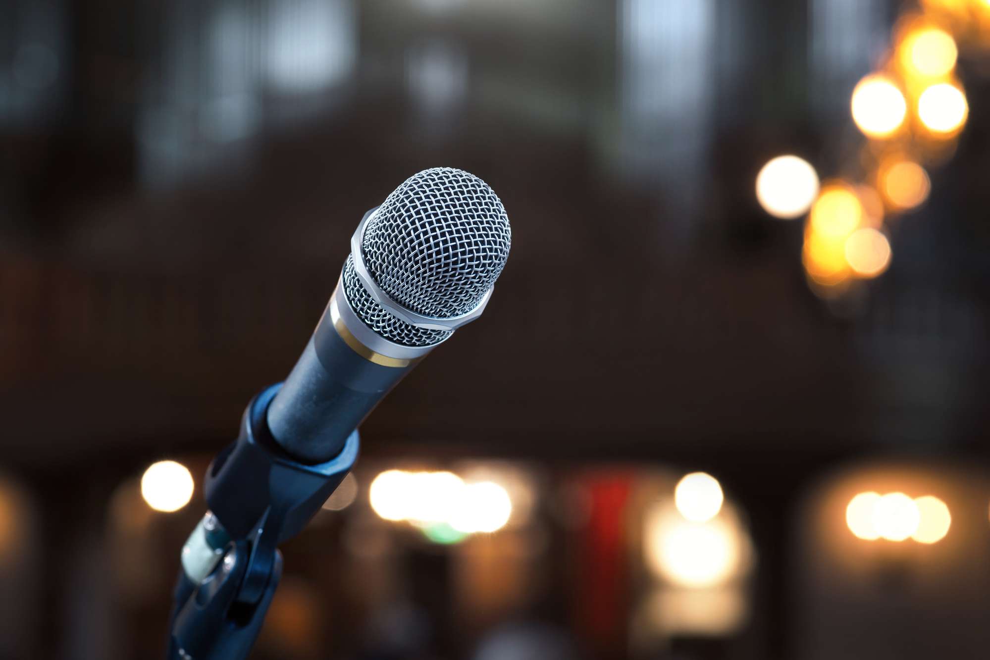 microphone at conference centre
