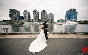 wedding photo at docklands