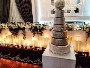 wedding cake silver reception melbourne