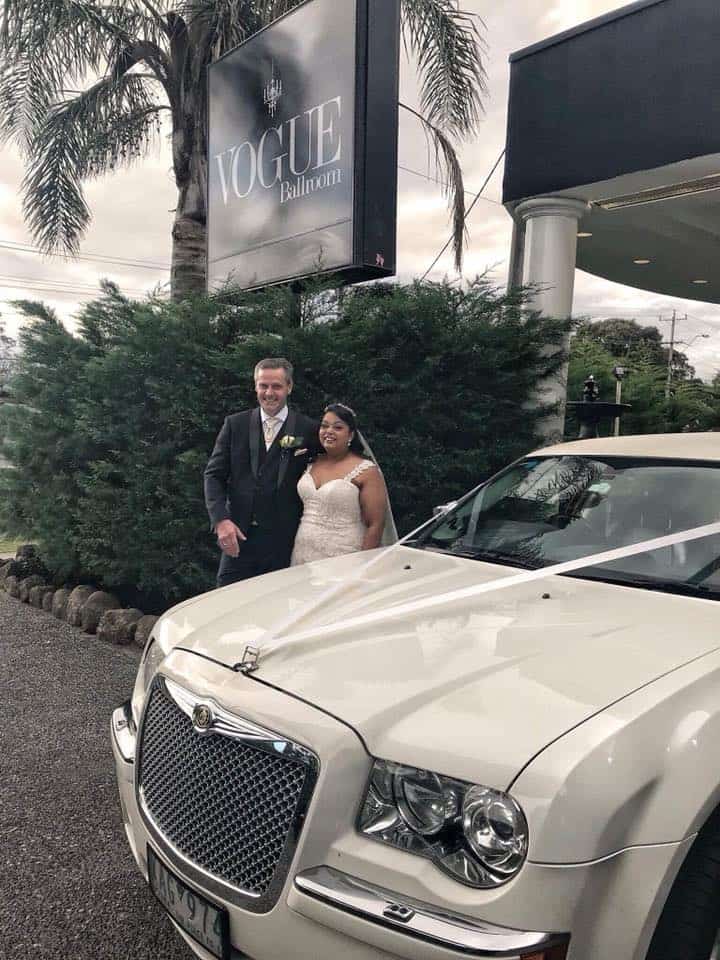 bride groom wedding car Reception Melbourne