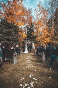 outdoor boho wedding