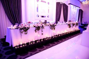 purple layout vogue ballroom wedding