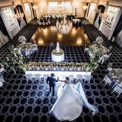 wedding photograph of ballroom